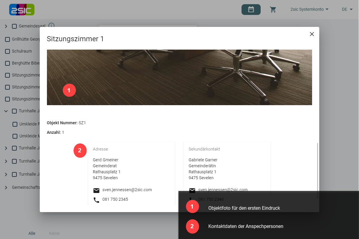 Foto und Kontaktpersonen